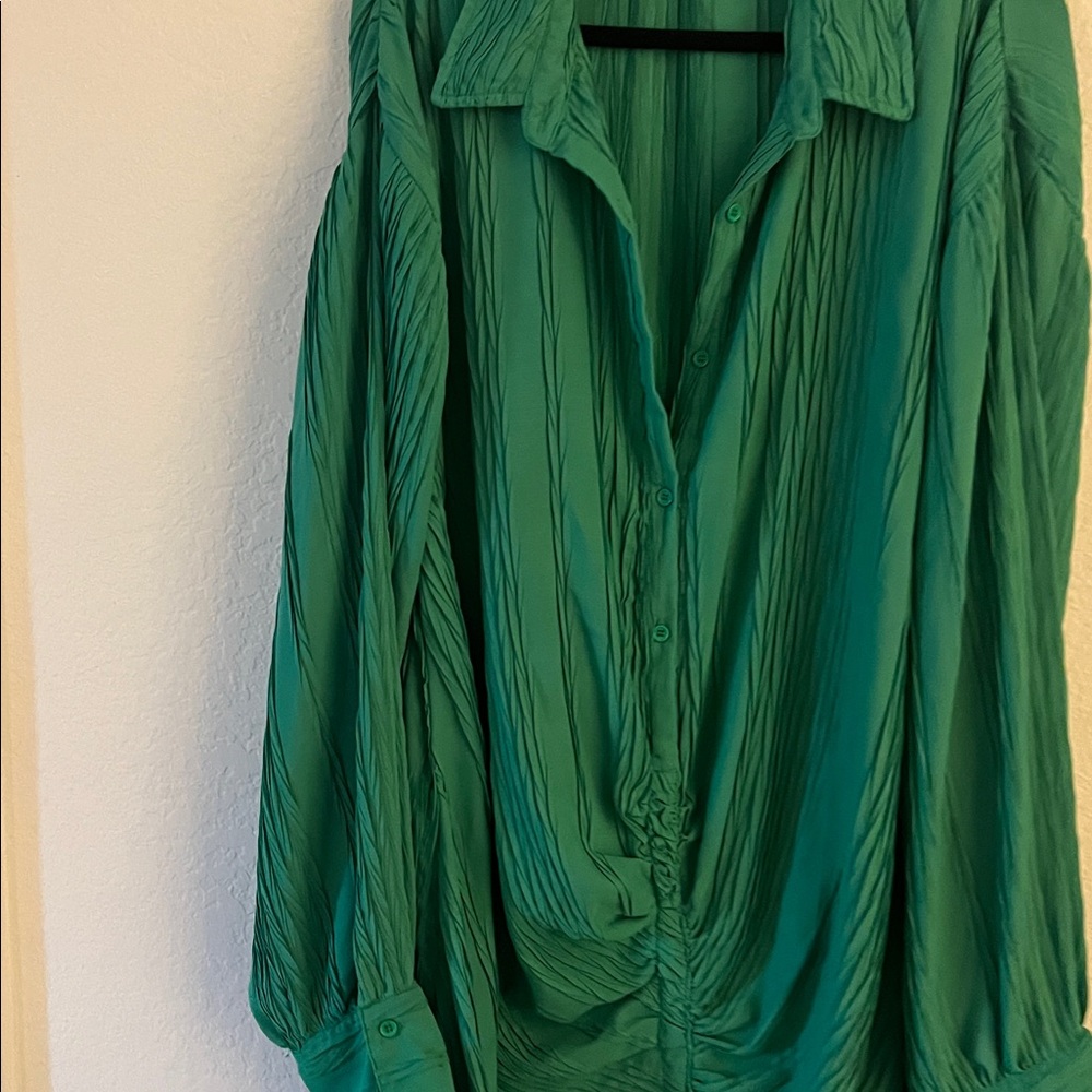 PrettyLittleThing Plus  Pleated Shirt dress
